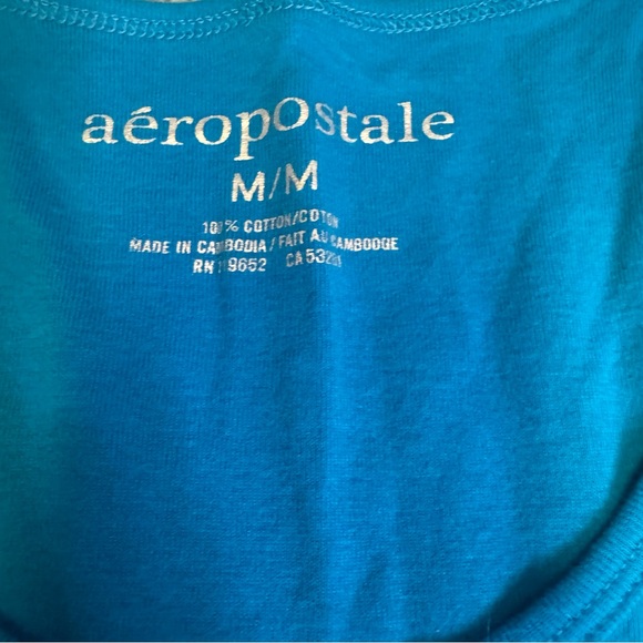 Aeropostale Blue Tank Top Size Medium Aero NYC Graphic Stretchy Vintage NWOT - Picture 5 of 9